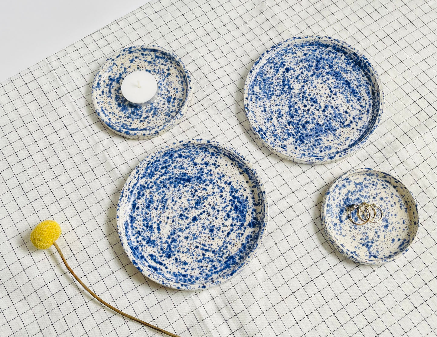 Blue Splatter Dish
