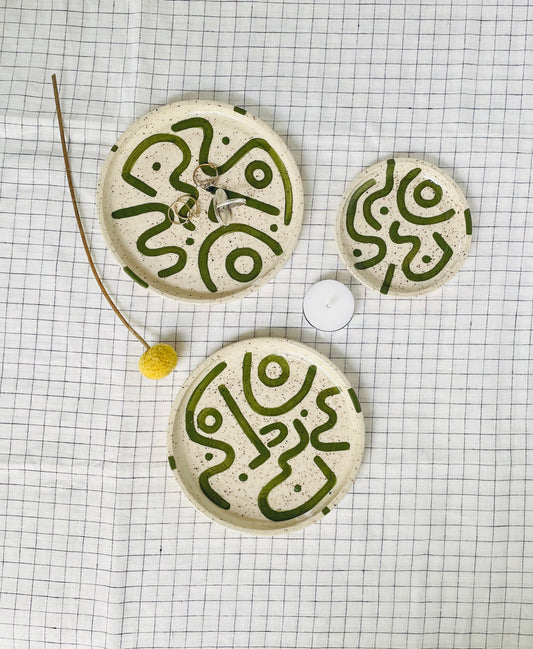 Green Squiggle Dish